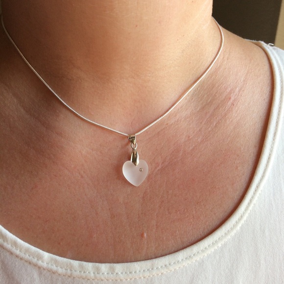 Swarovski Austrian Crystal Frosted Heart - Picture 5 of 6